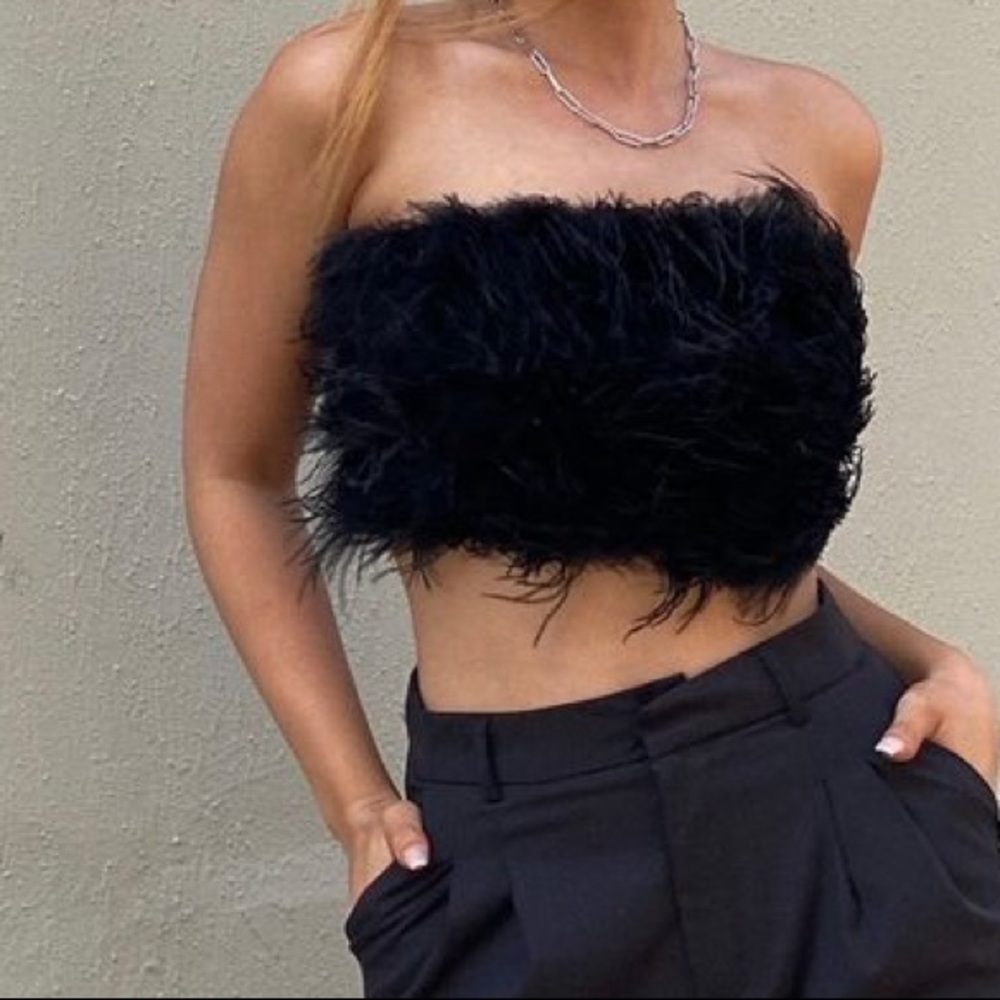 feather tube top